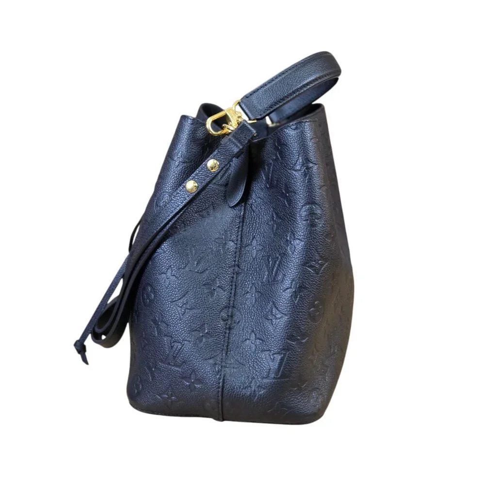 LOUIS VUITTON NeoNoe Empreinte Leather Tote Bucket Bag Noir Black EUC - Picture 2 of 10